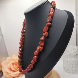 Vintage Red Jasper multi stone necklace